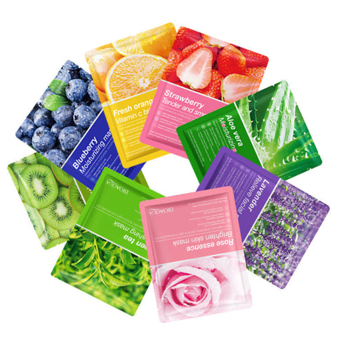 BIOAQUA Fruit & Plant Extract Facial Sheet Collagen Mask