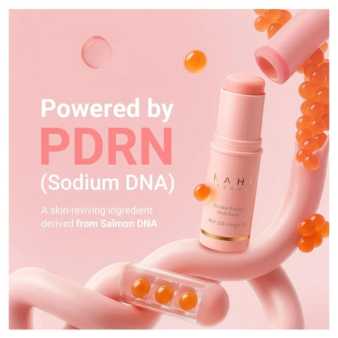 KAHI Wrinkle Bounce Multi Balm Stick | PDRN Collagen Wrinkle Stick | Korean Skin Care |All-in-One Hydrating Lip Balm Eye Cream Neck Cream Make Up Base & Face Mist Moisture Balm