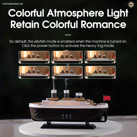 Titanic Ship Humidifier – 250ml Aromatherapy Diffuser with Remote Control