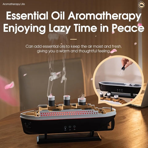 Titanic Ship Humidifier – 250ml Aromatherapy Diffuser with Remote Control