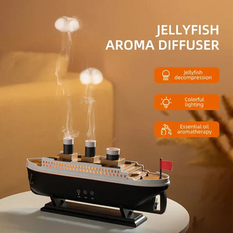 Titanic Ship Humidifier – 250ml Aromatherapy Diffuser with Remote Control