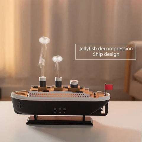 Titanic Ship Humidifier – 250ml Aromatherapy Diffuser with Remote Control