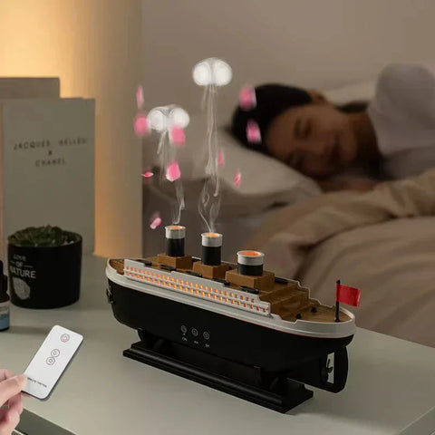 Titanic Ship Humidifier – 250ml Aromatherapy Diffuser with Remote Control
